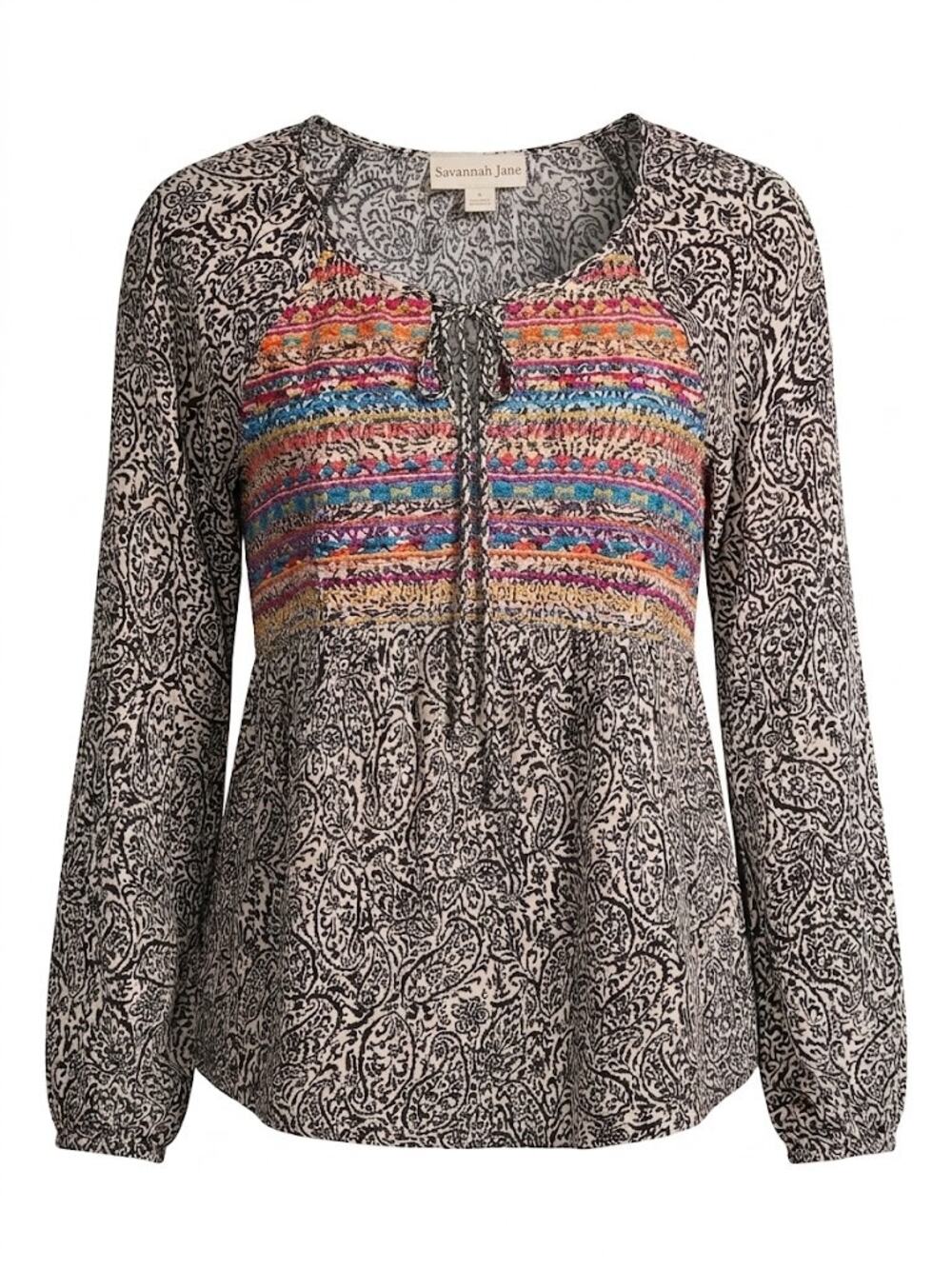 Savanna Jane Jr's long-sleeve peasant-style blouse